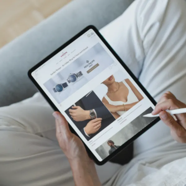 Teaser: Wempe-Website auf einem Tablet